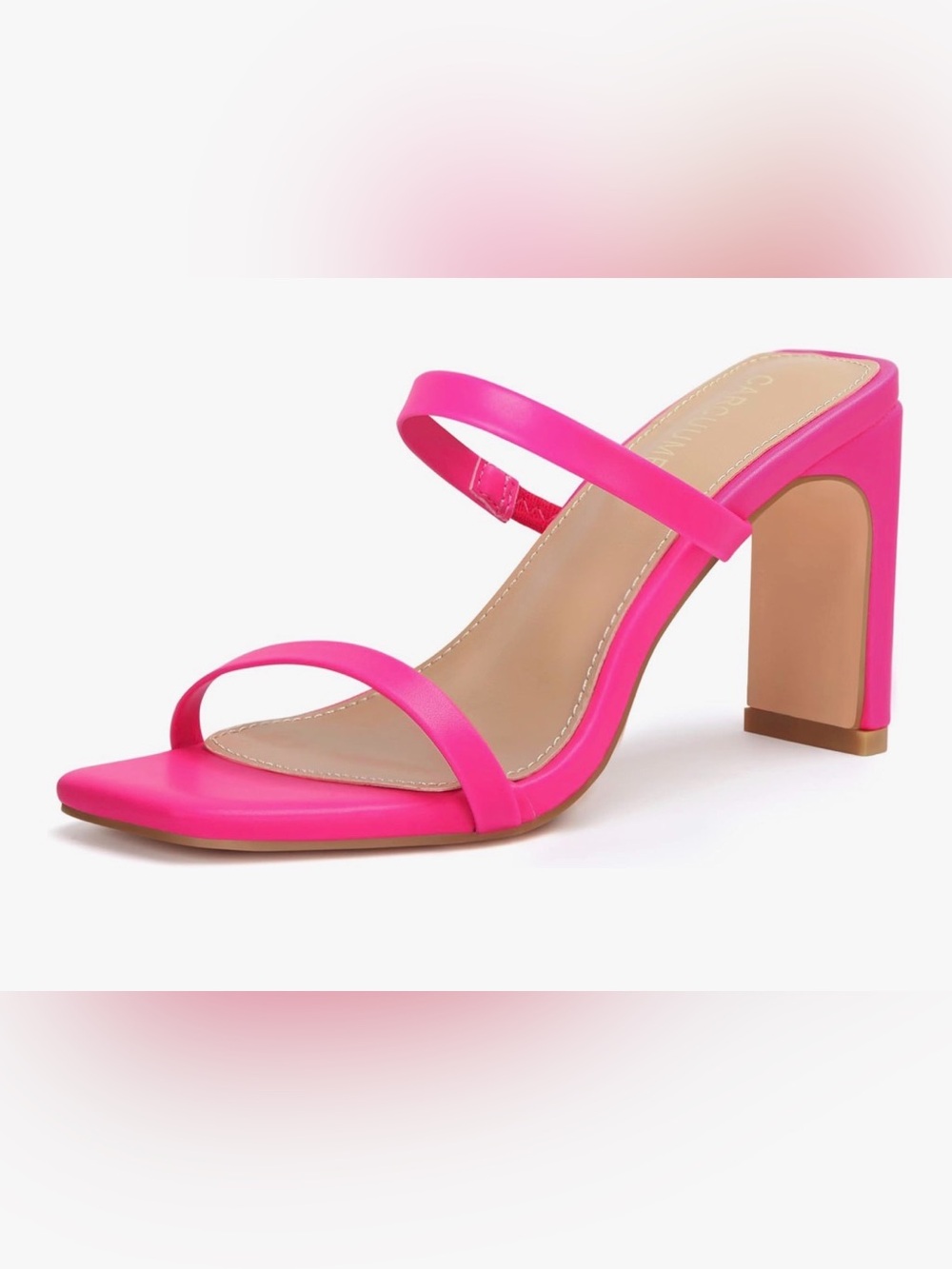 Carcuume Women’s Strappy Hot Pink High Heel Sandals